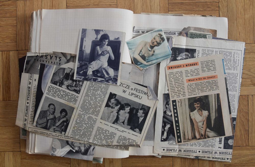 Album starych wycinków filmowych lata 50 Tyszkiewicz Cybulski Dean