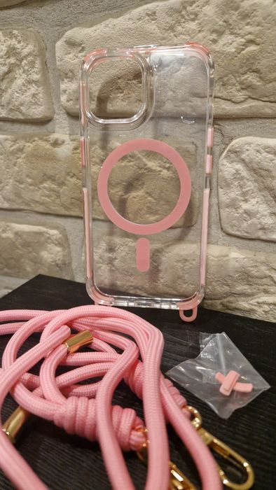 Etui Strap do Iphone 15 Różowy