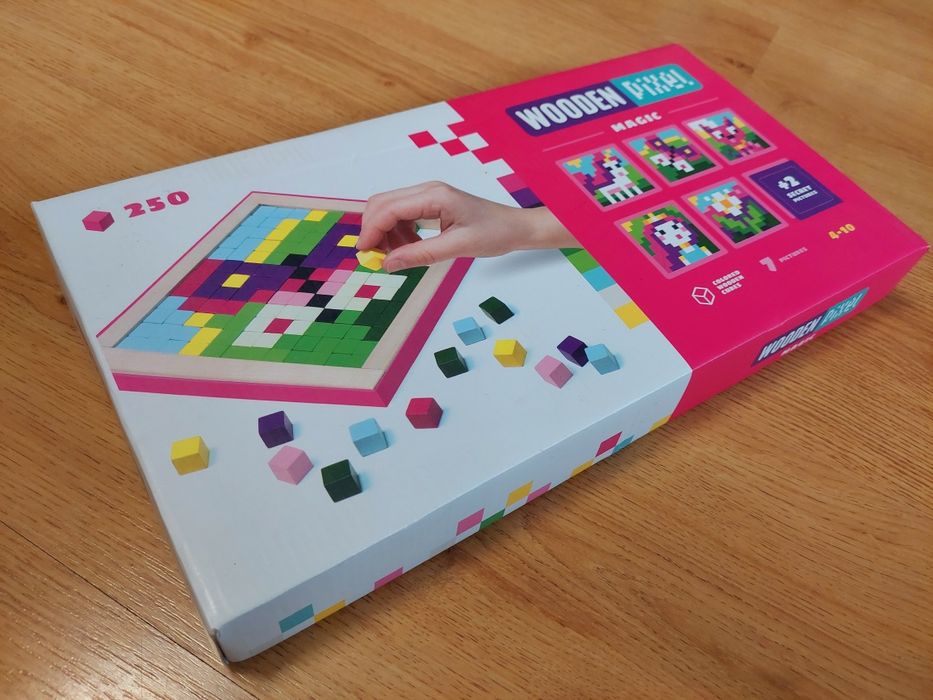 4+ Cubika Wooden Pixel Magic drewniana mozaika układanka
