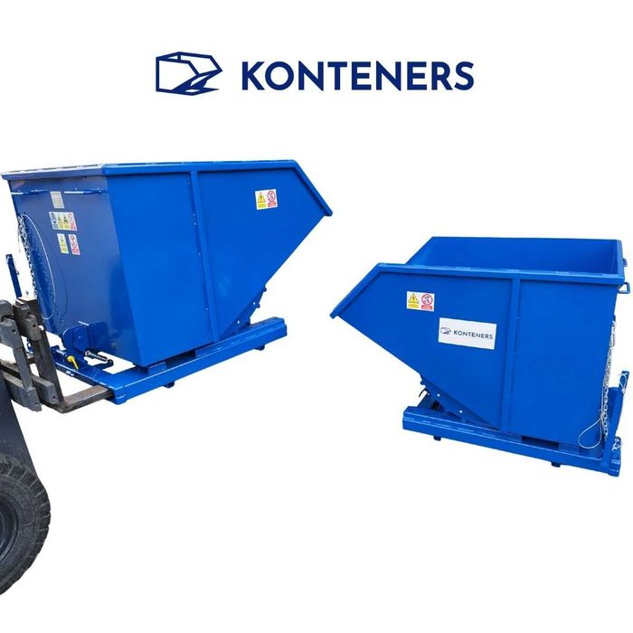 Kontener koleba koliba pojemnik samowyładowczy 1m3 MULDA/ZŁOM/TROCINY/ DREWNO/ pojemnik metalowy wywrotka / pod maszyny CNC