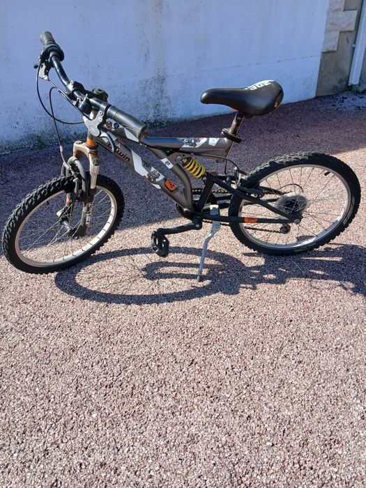 Bicicleta B'Twin Rockrider - roda 20  Full Suspension juvenil