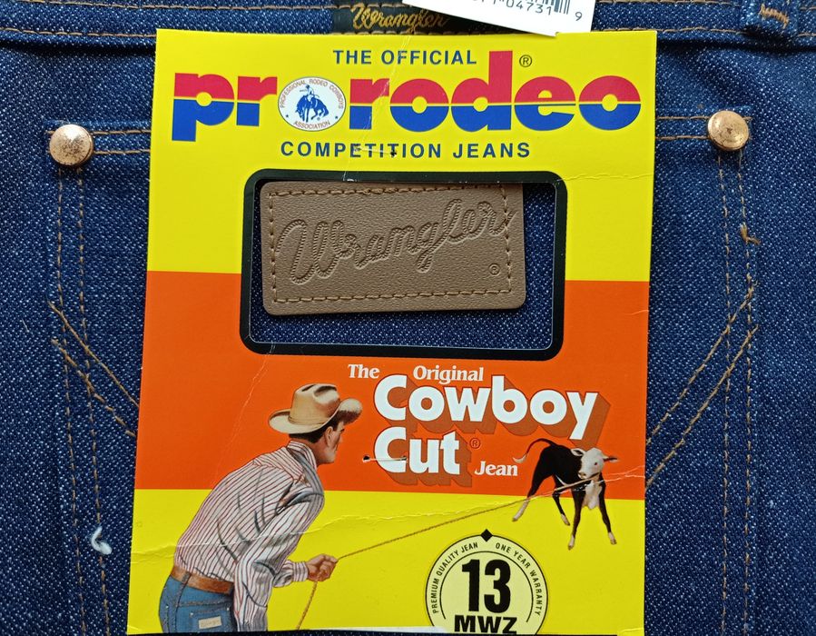 WRANGLER 13MWZ Новые винтажные джинсы 36х38 USA made Rustler texas