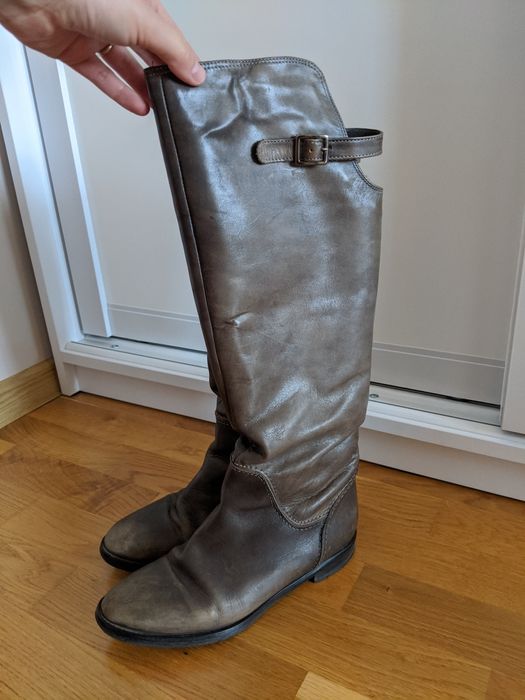 Чоботи зимові шкіряні