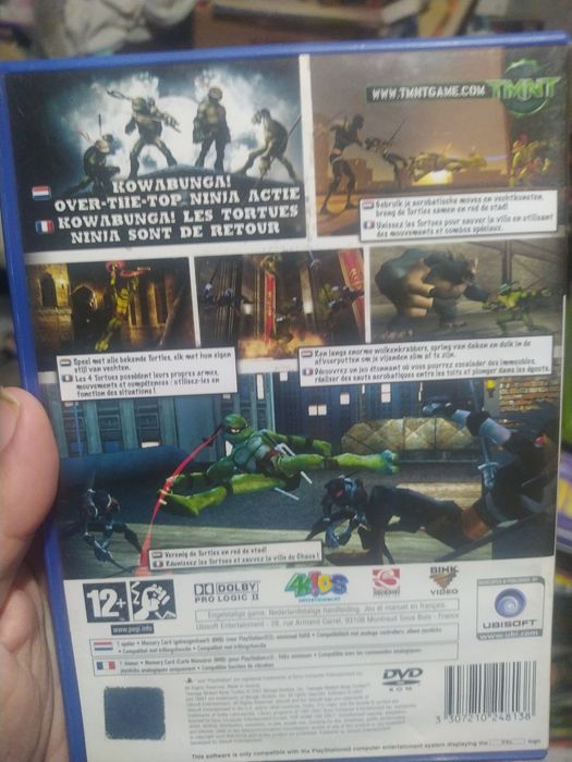 TMNT turtles ninja the movie jogo PlayStation 2 edição francesa
