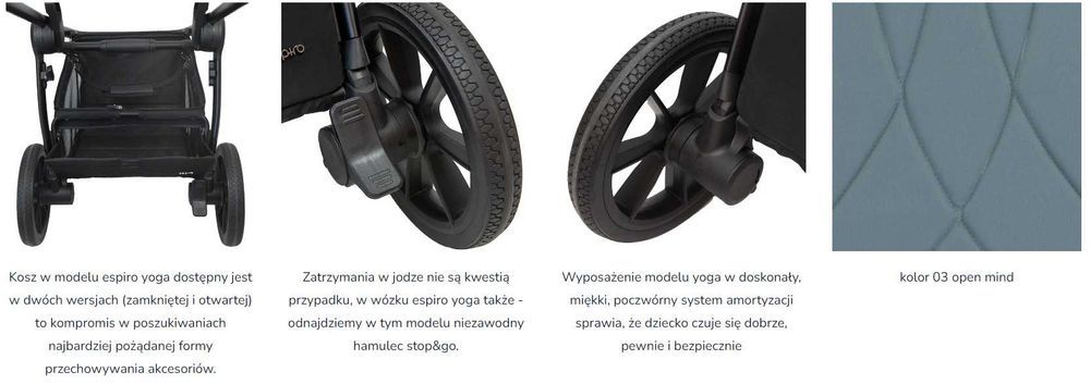Espiro wózek 2w1 YOGA 04 life balance NOWOŚĆ 2024