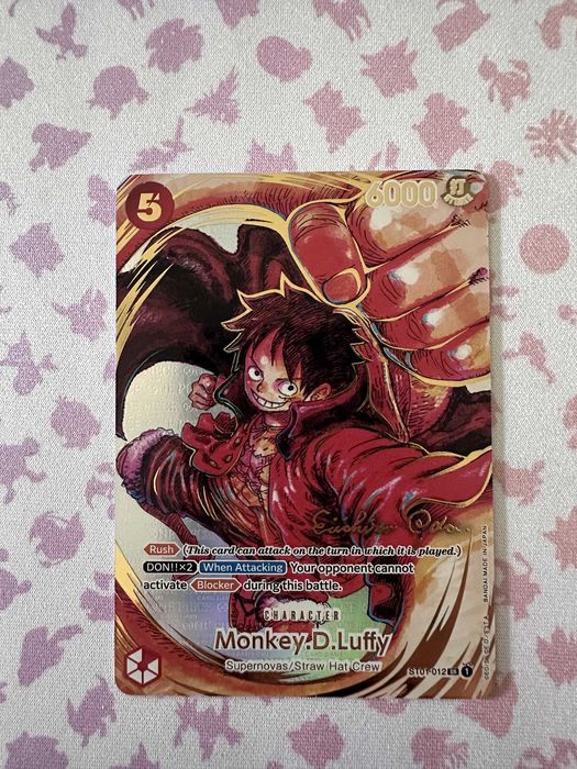 Original Monkey D. Luffy SR (Super Rare) card from the One Piece