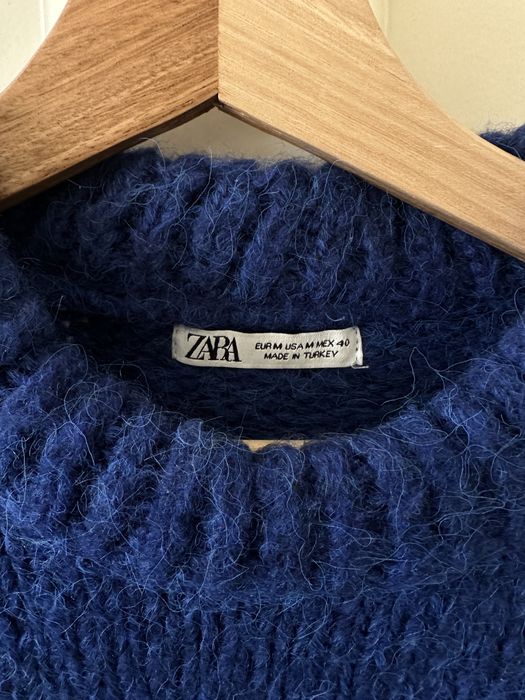 Camisola Malha Fofa Zara Azul Elétrico Homem - Tamanho M