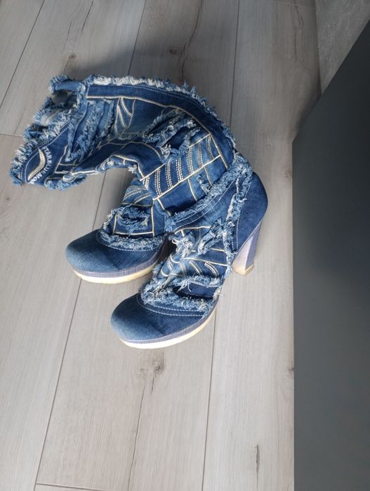 Джинсові чоботи жіночі