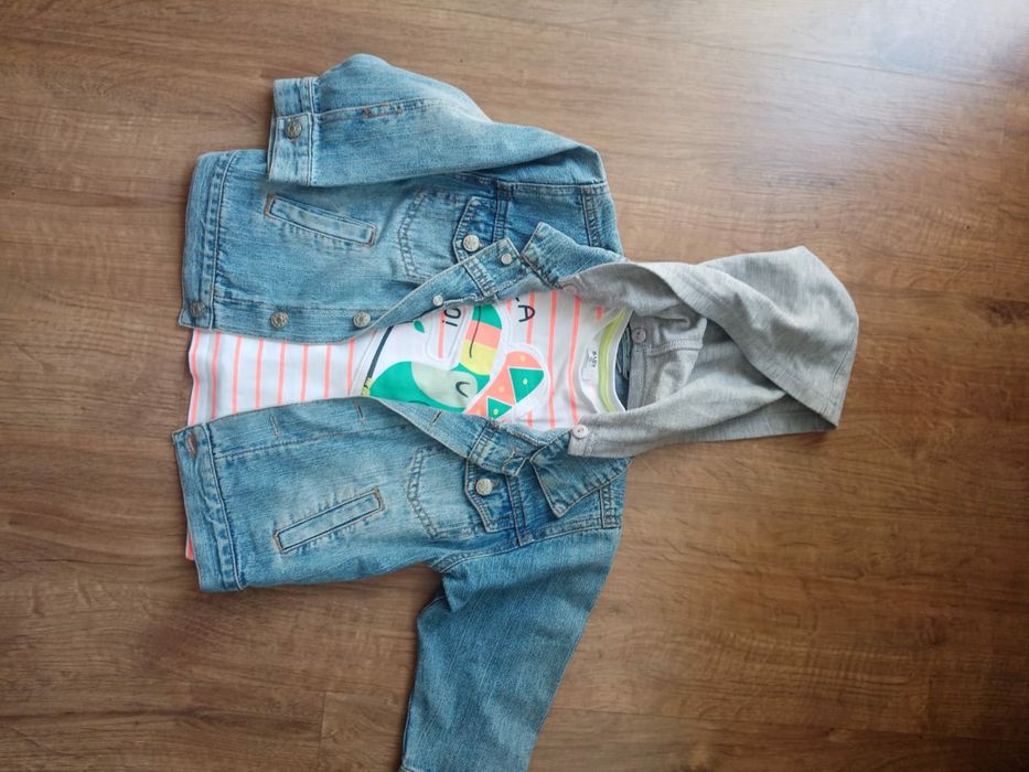 Piękna katanka, kurteczka jeansowa dziecięca rozm.86-92cm.