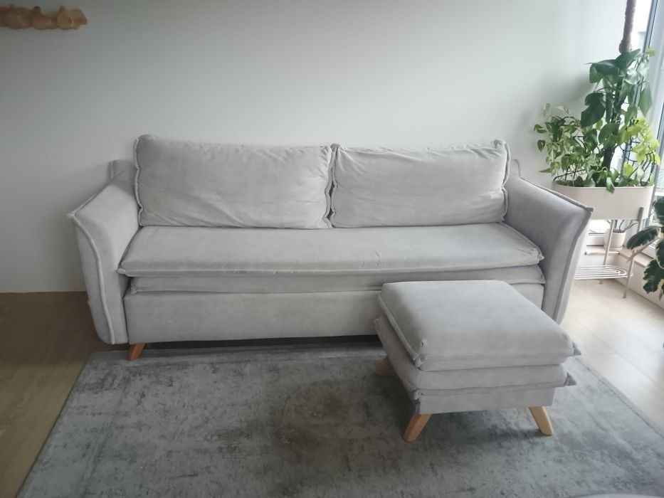 Komplet wypoczynkowy Sofa + Fotel + Puf, Easy Clean, Miuform