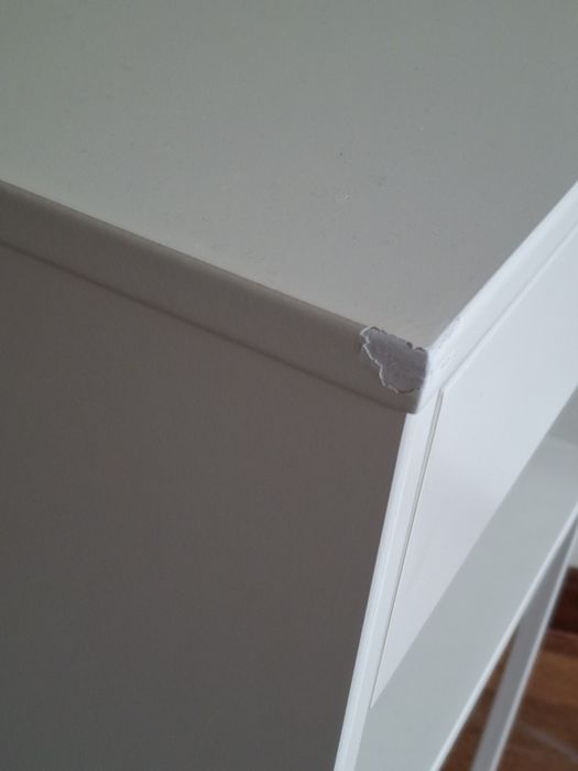 2 mesas de cabeceira vikhammer ikea cor branca