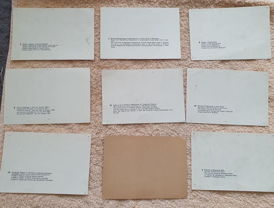 24 pocztówki Chopin