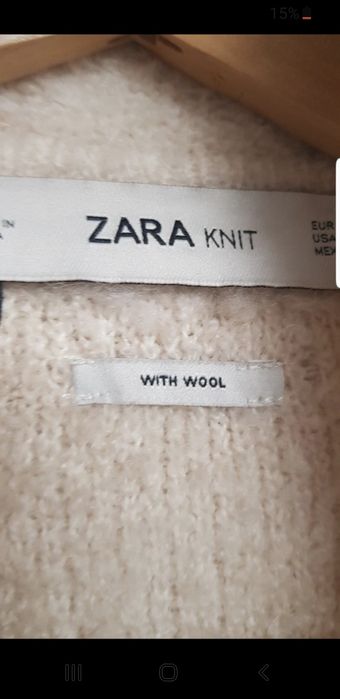 Płaszcz trencz S zara wool