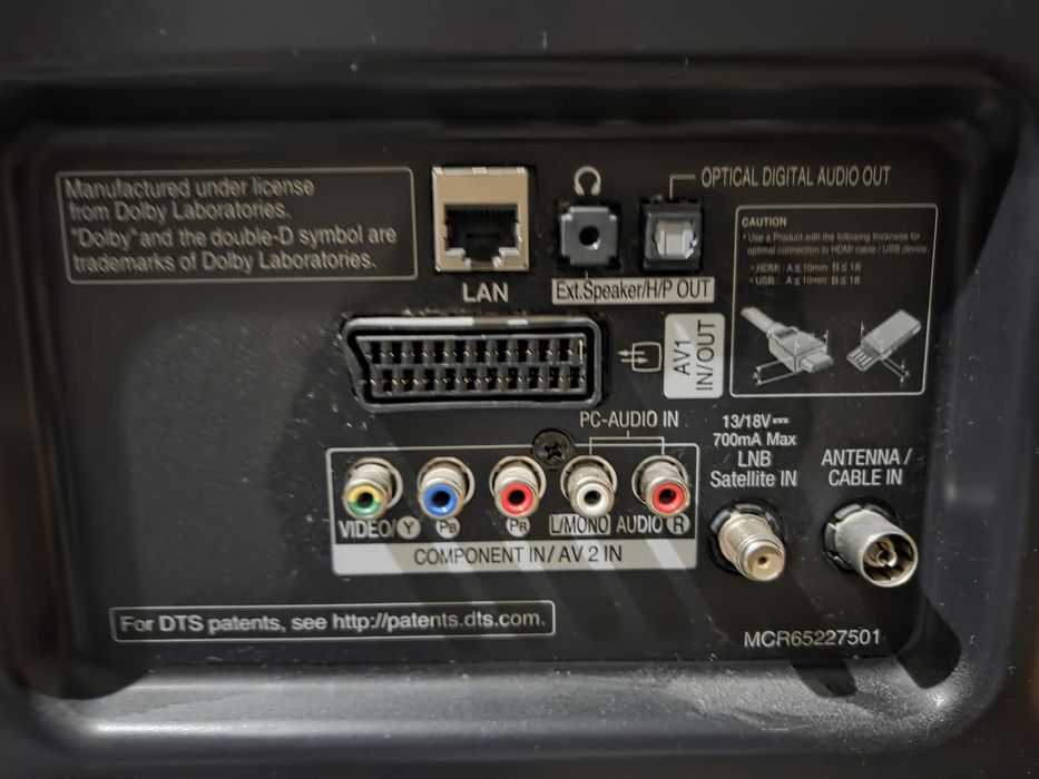 Telewozor LED 47 cali LG uszkodzony