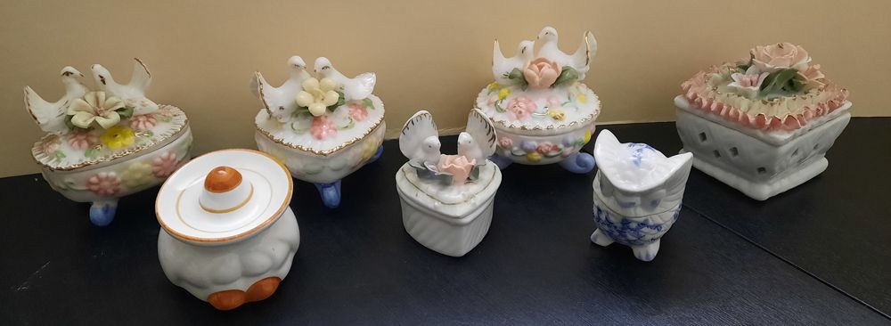 Caixinhas decorativas em porcelana