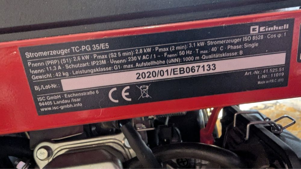 Генератор Einhell 3.1 kw