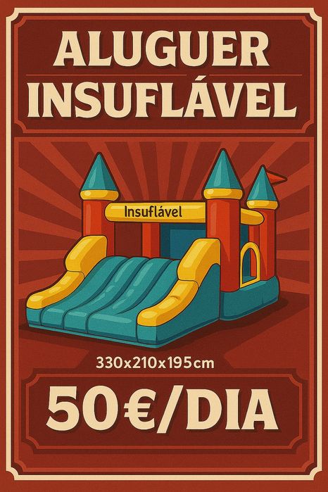 Insuflável para alugar