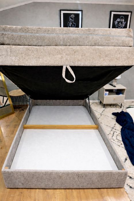 Łóżko kontynentalne 120x200 ze skrzynią – IDEALNY STAN