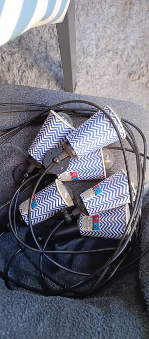 Lampa pająk 6 lamp z żarówkami