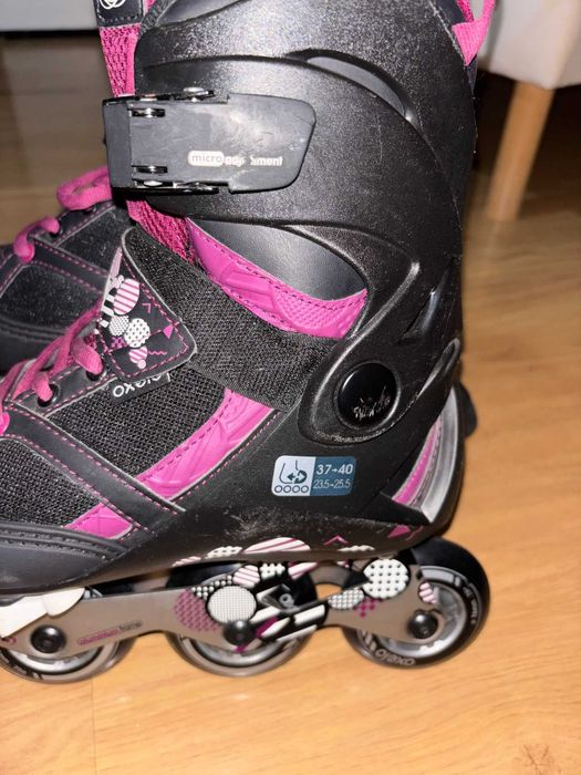 Patins em linha ajustáveis de rapariga + Proteções