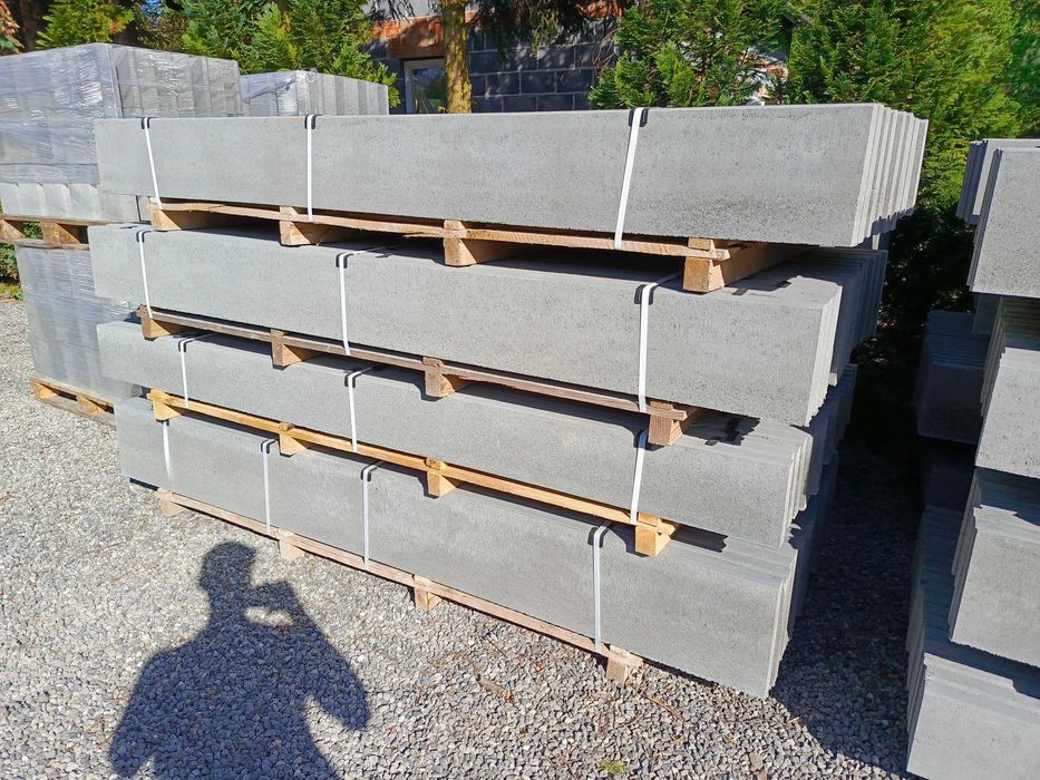 Podmurówka ogrodzeniowa betonowa 20cm 25cm wibroprasowana pod panel