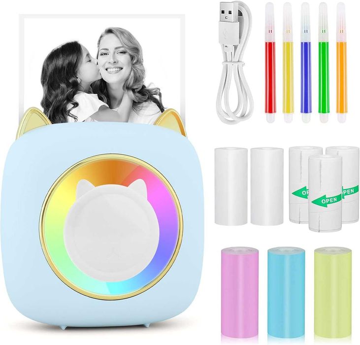 GuKKK Mini drukarka, mobilna drukarka fotograficzna