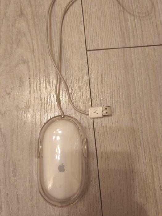 Apple biała przewodowa klawiatura USB i mysz