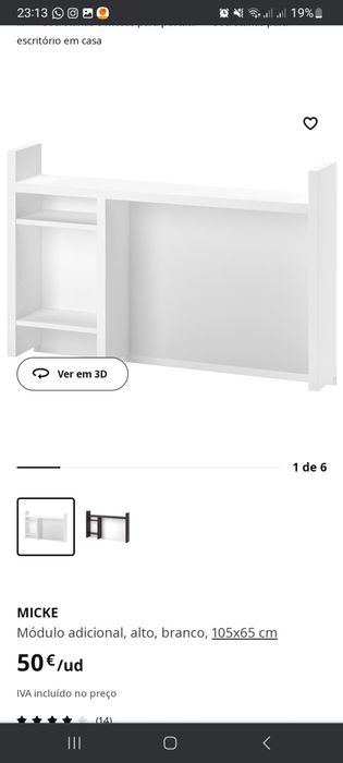 Acrescento de secretaria IKEA