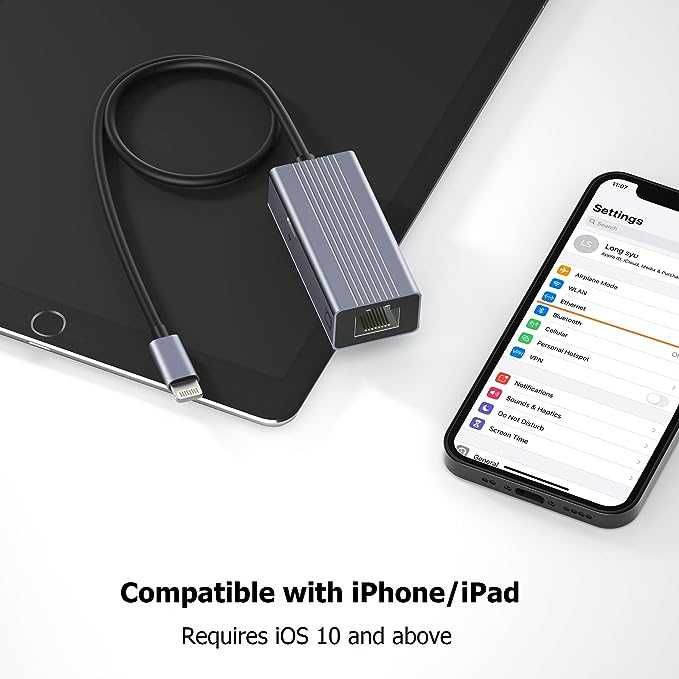 Adapter sieciowy LAN do iPhone'a