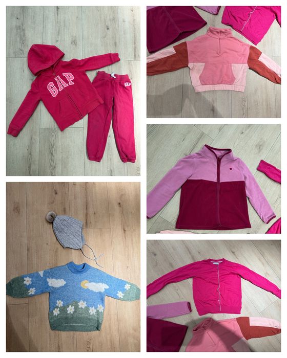 Пакет речей куртка фліска костюм Gap светр кофта Zara світшот шапка HM 110