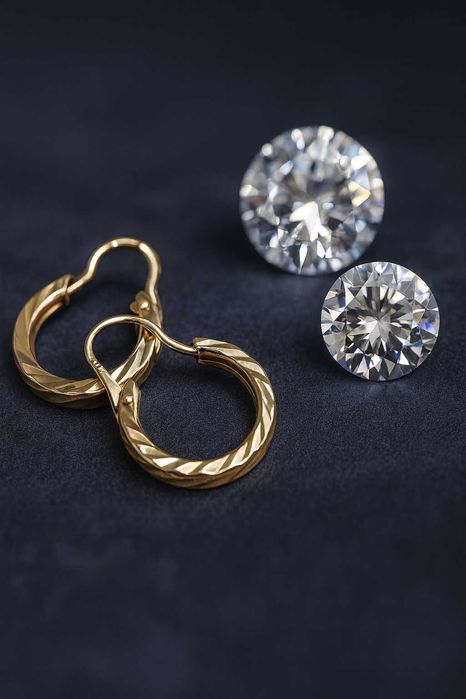 Klasyczne eleganckie i ponadczasowe Złote kolczyki kółka próba 585