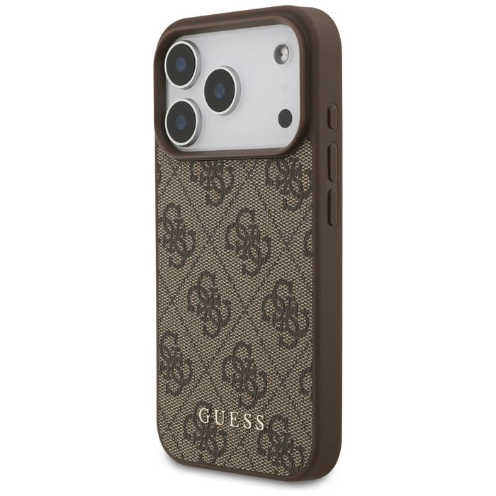 Etui do iPhone 17 Pro Guess 4G Classic brązowy