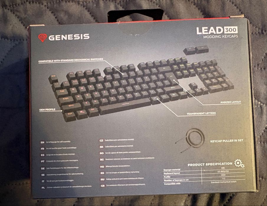 Nowe Keycapsy Genesis Lead 300 | Double-Shot 112 szt. (Pink / Mint)