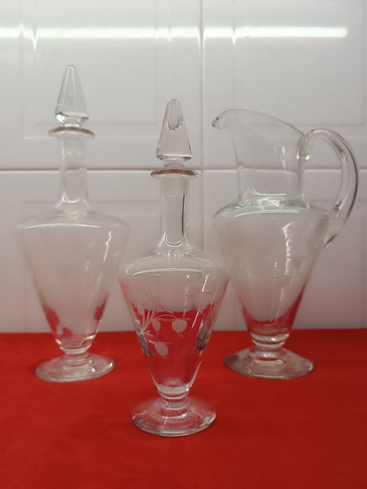 Conjunto 3 Peças Cristal Vintage