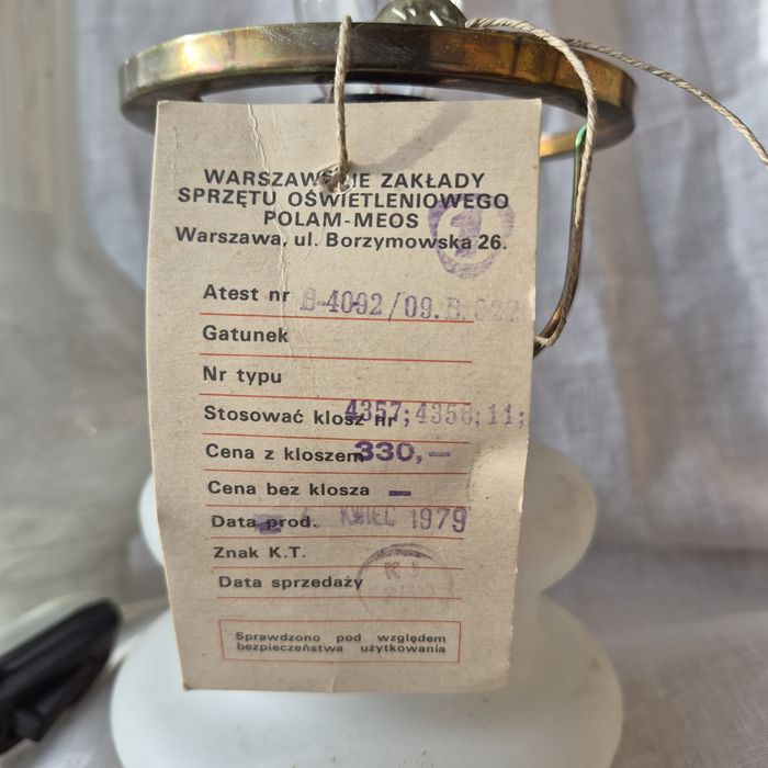 Stara lampa Polam Meos 1979r