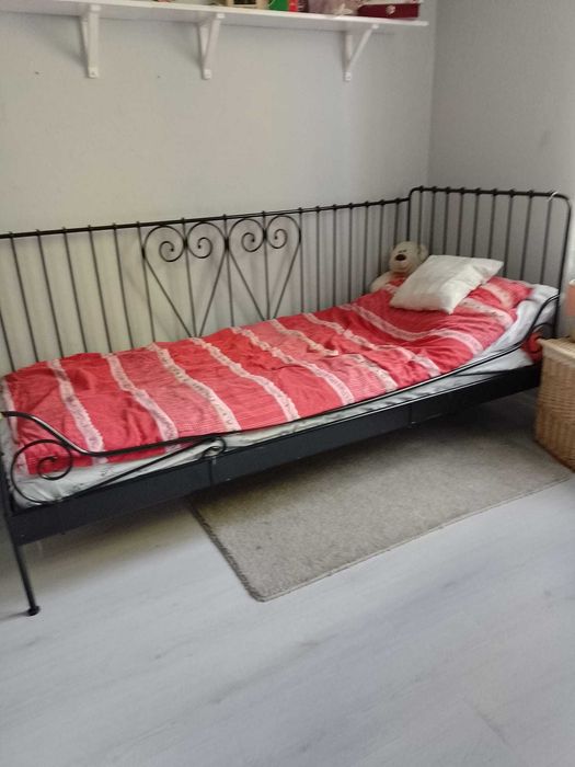 Oddam IKEA łóżko metalowe czarne 90x200