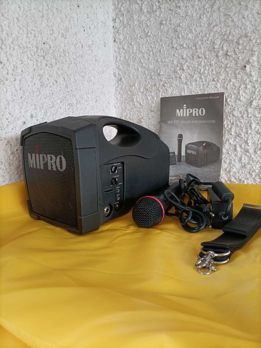 Coluna Som Portátil c/ Micro s/ Fios (MIPRO)