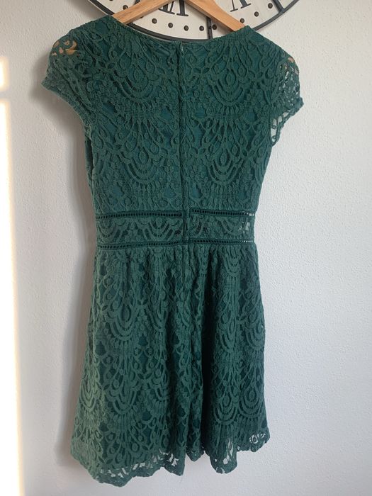 Vestido verde em renda