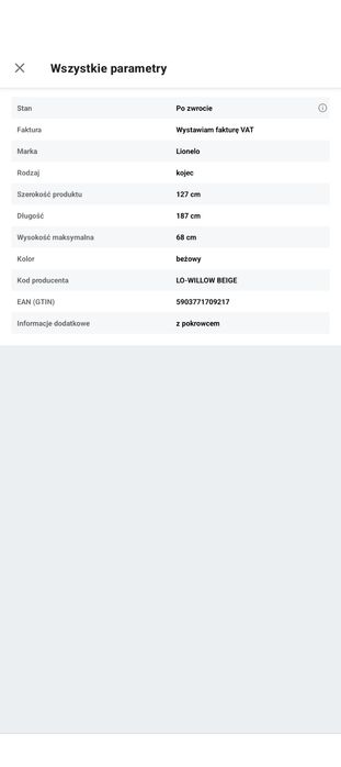 Kojec Lionelo Willow Beige Sand stan bardzo dobry
