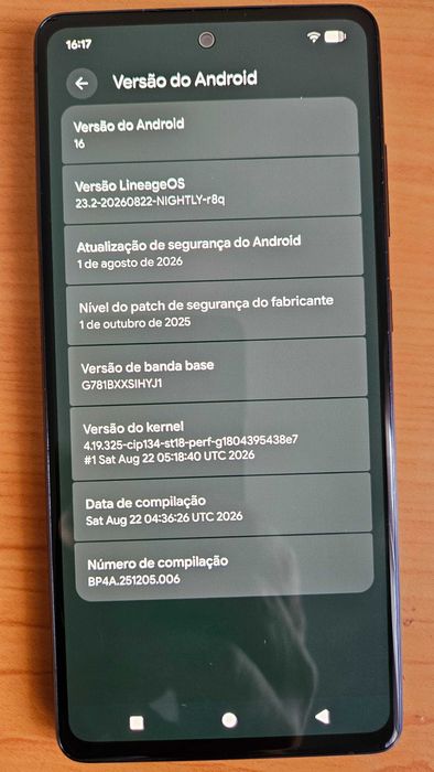 Samsung S20 FE 5G Dual SIM (com android 16)