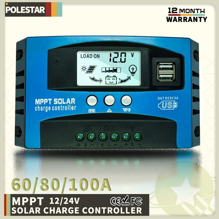 Controlador solar mpptt 12v 24v