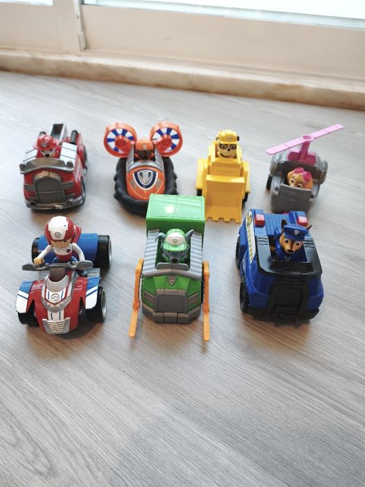 Patrulha pata - Lote de 7 carros|figuras das personagens