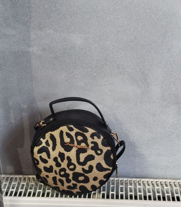 Torebeczka okrągła panterka elegancka