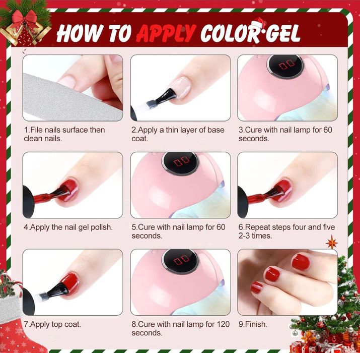 Kit esmalte de gel para unhas