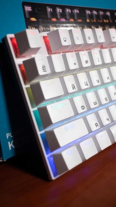 Клавиатура механическая (кирилица) SKYLION K87 White с RGB подсветкой