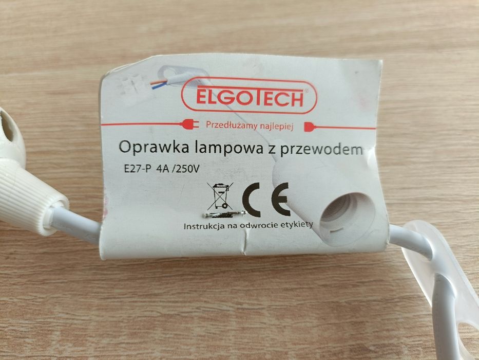 Oprawka lampowa z przewodem