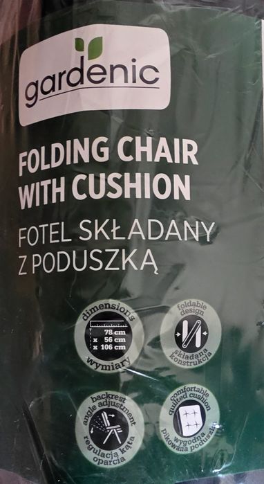 Fotel składany z poduszką