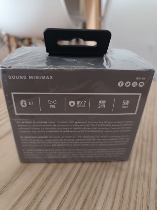 Coluna Portátil SPC Sound Minimax Preta 5 W Chaberlu