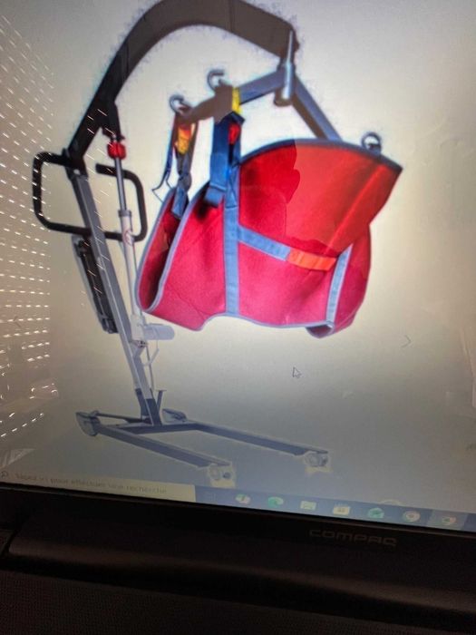 Guindaste de transferencia para pacientes elétrico + arnés