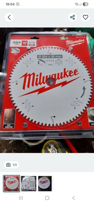 Tarcza aluminium drewno milwaukee 254  mm  80 zębów